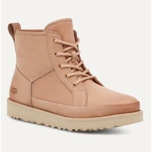 UGG Women's Deconstructed Tan Lace Up Combat Boots Size 7